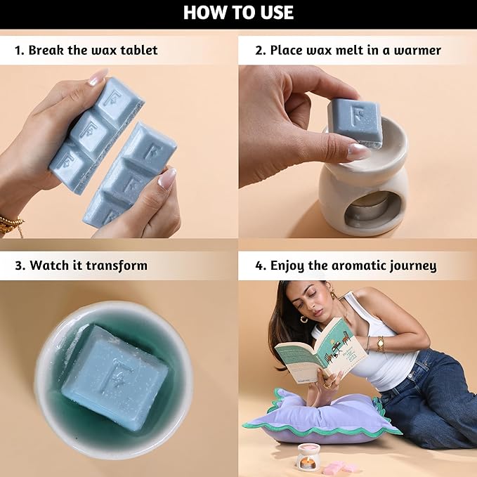 Folkulture Wax Melts | Strong Scented Set of 5 Fragrance Melts (30pc) | Candle Warmer or Soy Wax Melt for Warmer | Scented Cubes for Gifts for Women | Soy Wax for Warmers