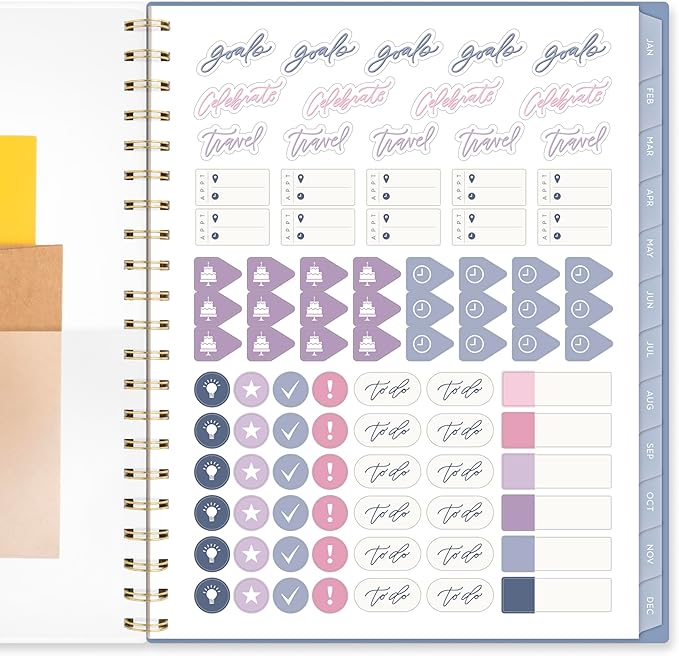 Cambridge 2026 Planner by Leah Bisch, Weekly & Monthly, 8.5" x 11", Large, Stripe (LB42-905-26)
