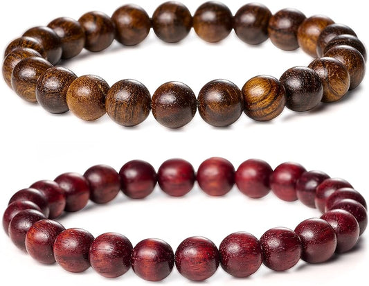 Bivei Natural Gemstone Semi Precious Healing Crystals Handmade Stretchy Round Beads Bracelet, Enhance Positive Energy