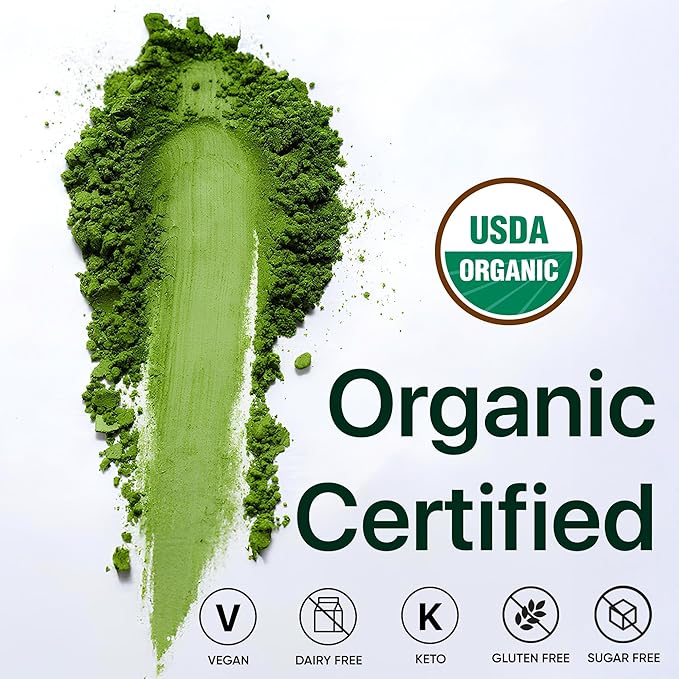 ONE WITH TEA Ceremonial Matcha Powder USDA Organic 2oz – Authentic Japanese Green Tea, Made in Japan | Perfect for Matcha Latte, Smoothies, Hot & Iced Drinks