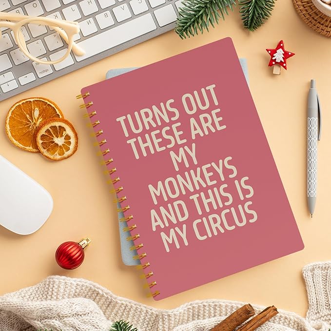 Funny Notebooks for Work, Pink Aesthetic Journal, Funny Boss Day Gifts, Boss Gifts for Men Women, Funny Gifts for Boss, Boss Office Decor, Spiral Notebook 5.5x8.3 Inch