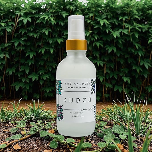 Kudzu Room and Linen Spray Made In USA Clean Ingredients Essential Oils Long Lasting Scent AIr Freshener Glass Bottle Floral