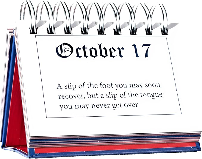 Benjamin Franklin Quotes Daily Flip Calendar - Perpetual 365 Days of Wisdom from Poor Richards Almanack for Motivation Inspiration Home Office Desk Decor