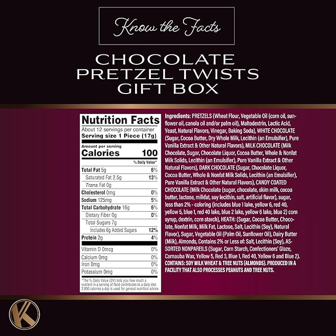 KREMERY Creamy Chocolate Cravings - Diwali Sweets Hamper Chocolate Covered Pretzel Twists Gift Basket, in Sectional Gift Box (12 Pretzels, Assorted Sweet Toppings)