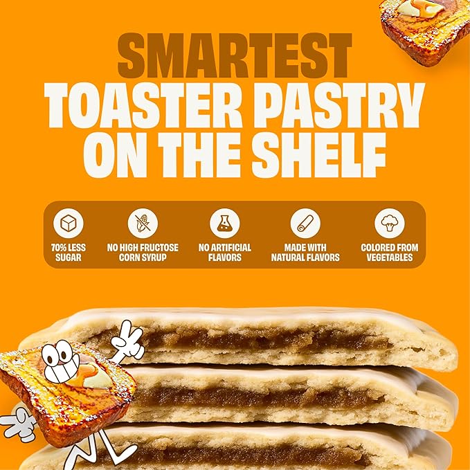Smart Tart Toaster Pastries Maple Cinnamon - Low Sugar Snacks, Healthy Breakfast Pastry, On the Go Snack - Only 6g Added Sugar - 36 Count