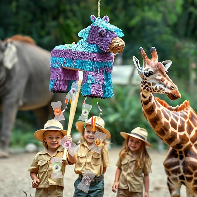 Animal Candy - Hard Candy Bulk 1 lb Bag of Individually Wrapped Small Hard Candies Assortment - Great for Office Candy - Safari Party Favors - Cute Birthday Candy for Party Bags - Jungle Animal Baby Shower - Yummy Candy for Kids and Adults