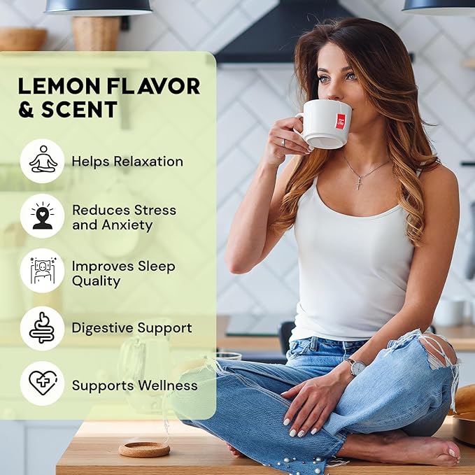 Lemon Balm Tea, Natural Lemon Balm Herbal Tea Bags for Calming and Digestion Support Caffeine-free - (100 Count (Pack of 1)