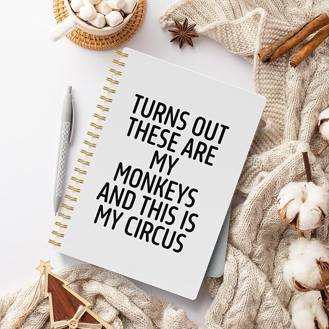 Funny Notebooks for Work, White Aesthetic Journal, Funny Boss Day Gifts, Boss Gifts for Men Women, Funny Gifts for Boss, Boss Office Decor, Spiral Notebook 5.5x8.3 Inch