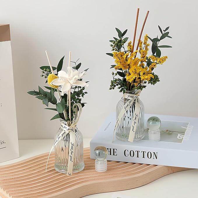 Reed Diffuser of Home Fragrance,Bathroom Diffuser with Sticks, 3.38OZ Essential Oil Lavender Scented, for Home, Office Aroma (Lavender)