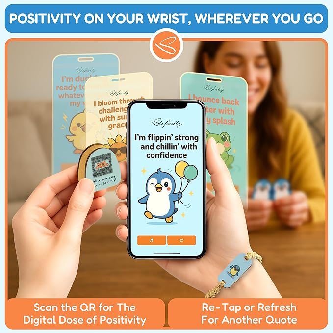 Positive Penguin Gifts For Women - Daily Affirmation Cards For Teens, Emotional Support Inspirational Gift For Women Coworkers, Unique Teen Girl Gifts Trendy Stuff For Birthday, Christmas