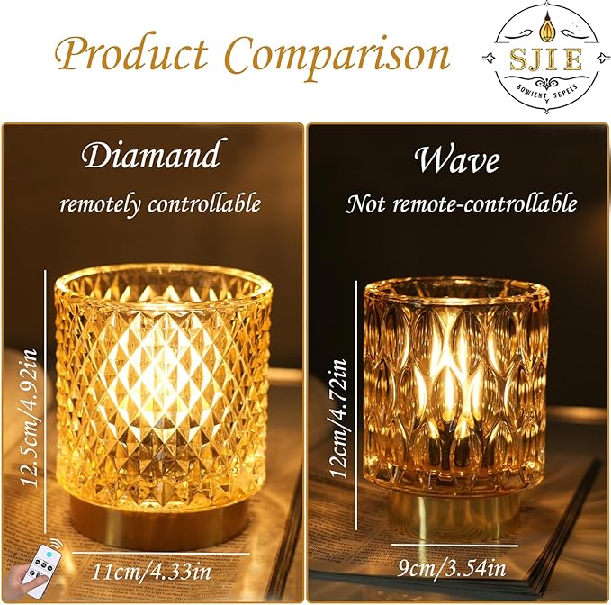 Battery Operated Lamp - Stylish Small Lamps Decorative with Timer & 3 Light Modes, No Plug in Lamps Cordless Battery Table Lamp for Bedroom/Bathroom/Fireplace(Without Remote Control)