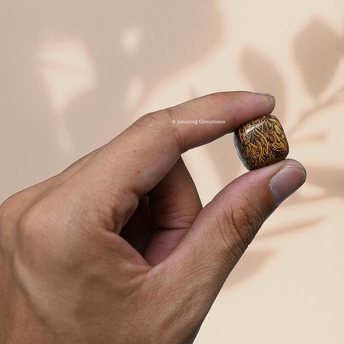 Amazing Gemstone Mariyam Jasper Crystals&Healing Stones - 1 oz Mariyam Jasper Stone, Natural Healing Stones for Energy Balance, Stress Relief - Premium Polished Gems Rocks for Meditation&Wellness