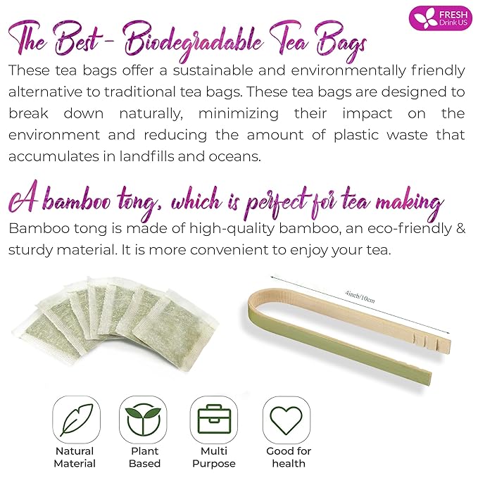 FreshDrinkUS, Premium 30 Milk Thistle Tea Bags, 100% Natural & Pure from Milk Thistle Seeds. Milk Thistle Seed Herbal Tea. Made with Natural Material Tea Bags. No Sugar, No Caffeine, No Gluten, Vegan.