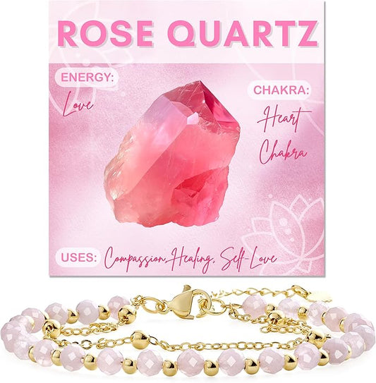 Farfume Crystal Bracelet Beaded Bracelets for Women 4mm Natural Stone Beads Gemstone Handmade Anxiety Jewelry Gifts