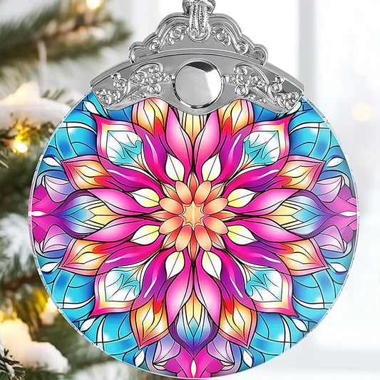 Lotus Flower Christmas Ornament - Hanging Decor & Suncatcher - Gifts for Lotus Lovers