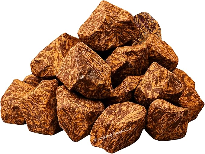 Amazing Gemstone 2 Pieces, Mariyam Jasper Raw Crystals and Healing Stones, Natural Rocks for Tumbling and DIY Raw Stones and Crystals