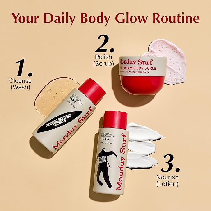 Glow Cream Body Scrub – Hydrating & Nourishing Cream with Argan Oil, Rice Bran Oil, Camellia Oil & Glycolic Acid – Vegan, Microplastic-Free, Vanilla Floral Scent – 9.5 oz