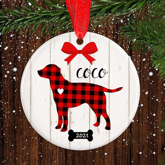 Labrador Christmas Ornament - Personalized Gift for Puppy or Memorial - Labrador Ornaments