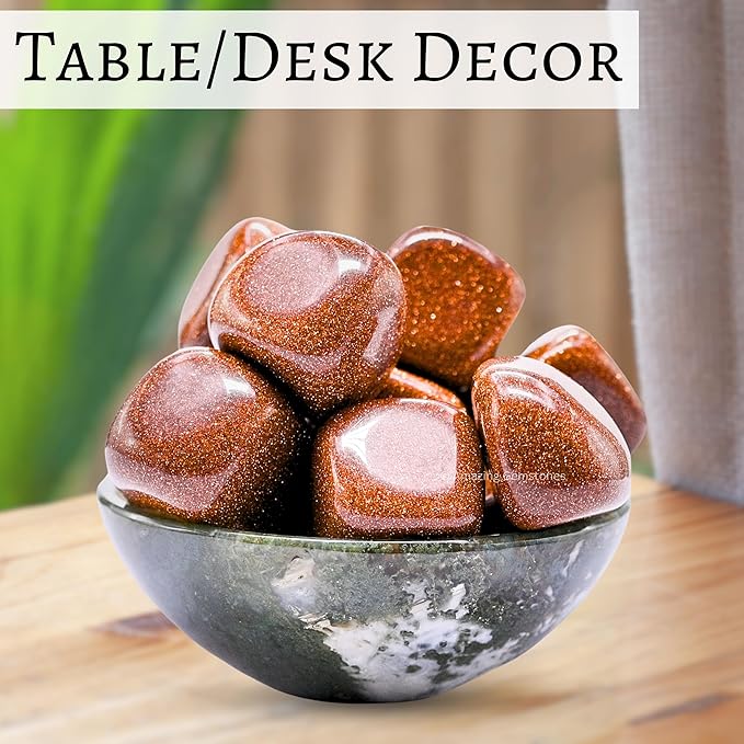 Amazing Gemstone Red Goldstone Crystals and Healing Stones Tumbled - 1000+ Carats Red Goldstone Stone, Natural Healing Stones for Energy Balance, Stress Relief - Premium Polished Gems Rocks