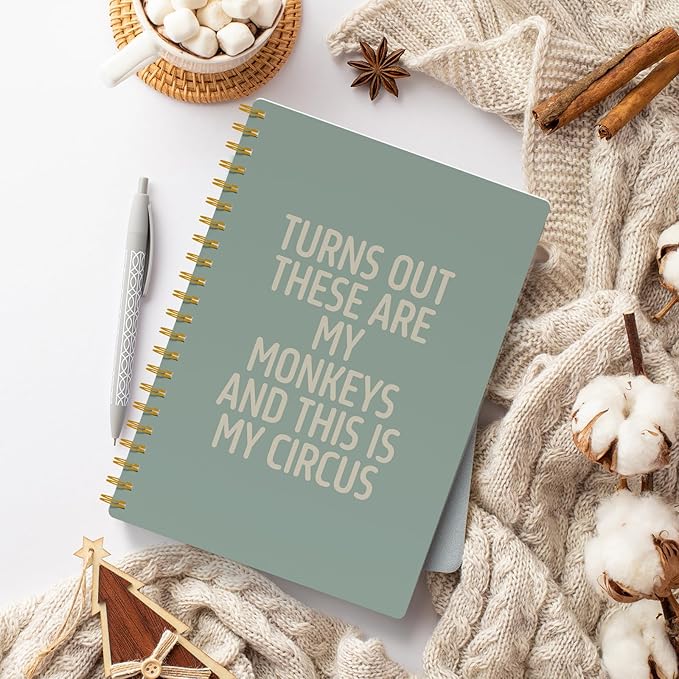 Funny Notebooks for Work,Sage Green Aesthetic Journal, Funny Boss Day Gifts, Boss Gifts for Men Women, Funny Gifts for Boss, Boss Office Decor, Spiral Notebook 5.5x8.3 Inch