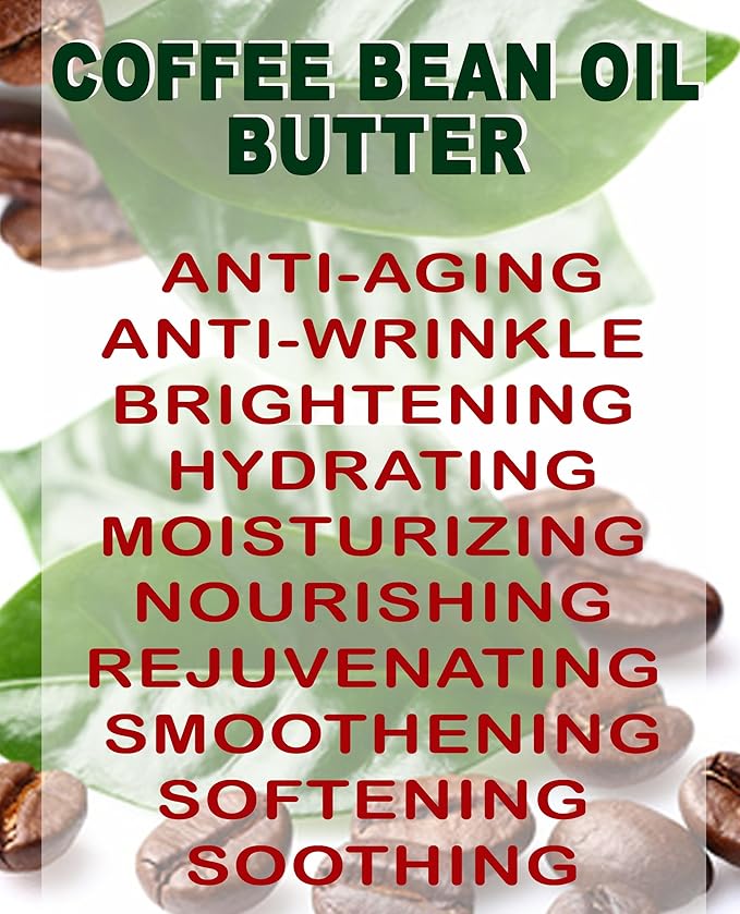 Botanical Beauty COFFEE BEAN OIL BUTTER 100% Natural VIRGIN RAW UNREFINED 4 Fl.oz.- 120 ml. Coffee Bean Essential Oil in Shea Nut Butter for FACE, SKIN, BODY, HAIR, NAILS.