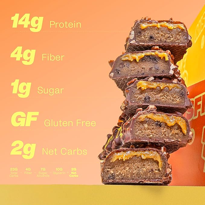 Misfits Vegan Protein Bars, Peanut Butter Fudge - Updated Recipe | Plant Based, Low Sugar & Carb, High Fiber Snacks | Pack of 12