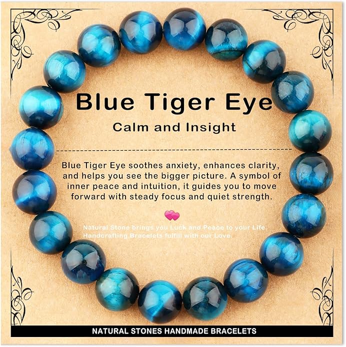 AD Beads 4mm6mm8mm10mm Handmade Bracelet - Natural Gemstone for Peace and Tranquility - Meditation, Yoga, Healing and Energy Gift for Unisex