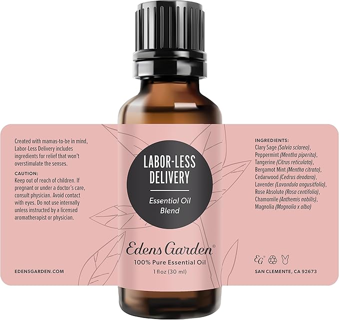 Edens Garden Labor-Less Delivery Essential Oil Blend- 100% Pure Premium Grade, Undiluted, Natural, Therapeutic, Aromatherapy, The Best for Skin, Face, Humidfiers 30 ml (1 fl oz)