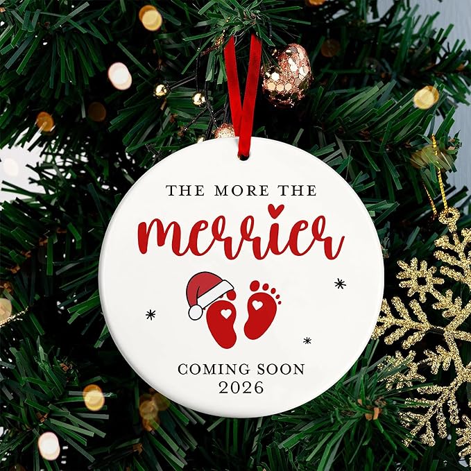 Pregnancy Gifts for Expecting Mom - Unique Baby Announcement Ornament for Gender Reveal, Perfect for New Dad and Mom, Memorable for New Parent, Pregnant Women, mom to be