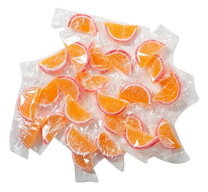 Boston Fruit Slice Individually Wrapped Gourmet Gummy Candy 1lb Box (Peach)