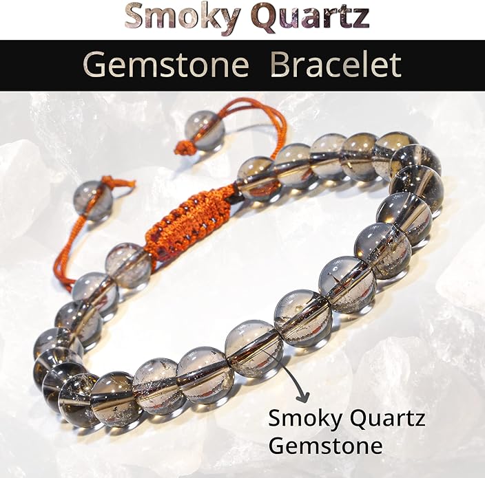 Energy Protection Crystal Handmade Adjustable Bead Bracelet Perfect for Men, Women’s Gift - Gemstone Healing Stretch Bracelet Pulsera Para Hombre Mujer Stocking Stuffer