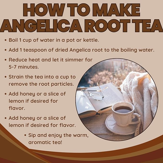 Herbs Botanica Angelica Root Loose Cut and Sifted Angel of Herbs Angelica Archangelica Angelica Herb for Herbal Tea, Baking Add to Tea Blends 3.5 oz