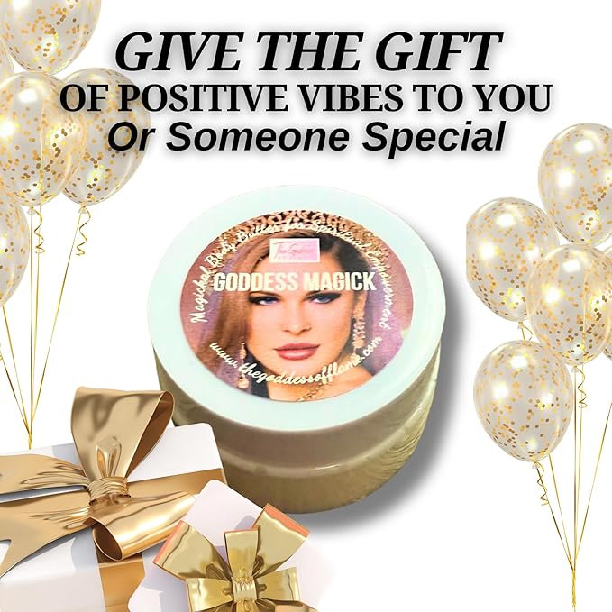 Goddess Magick Body Butter – Luxurious Natural Moisturizer with Shea Butter, Eucalyptus Oil, Vitamin E & Sunflower Oil | Aromatherapy Skincare for Radiance, Chakra Healing & Self-Love