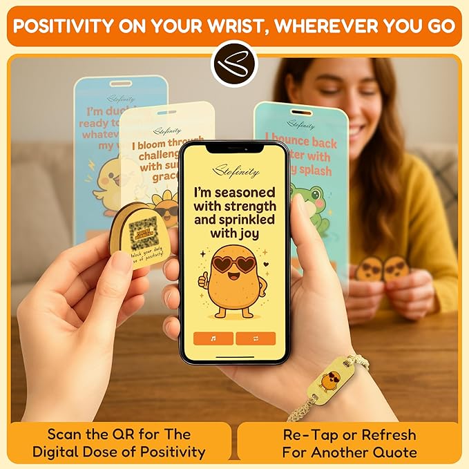 Emotional Support Potato Affirmation Jar - Funny Birthday Gifts For Women Friends Coworkers, Cute Positive Affirmations Cards Desk Decor, Back To School Teen Girl Gifts Trendy Stuff