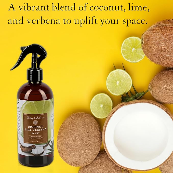 Abbey & Sullivan Linen Spray, Coconut Lime Verbena, 16 oz.