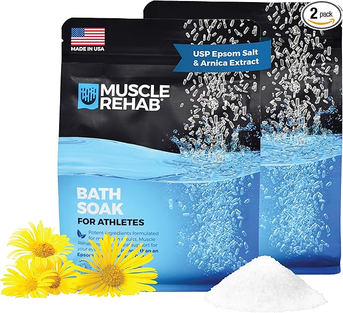Epsom Salt Muscle Recovery Soak with Arnica, Turmeric & Essential Oils – Post Workout Bath Salts for Athletes, Pain Relief, Sore Muscles & Restful Sleep – Vegan, Handmade in USA