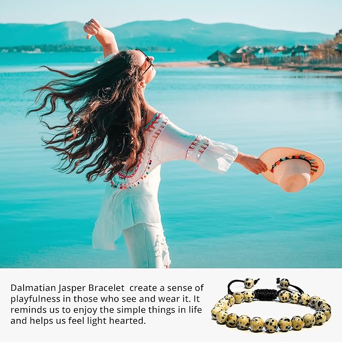 Energy Protection Crystal Handmade Adjustable Bead Bracelet Perfect for Men, Women’s Gift - Gemstone Healing Stretch Bracelet Pulsera Para Hombre Mujer Stocking Stuffer