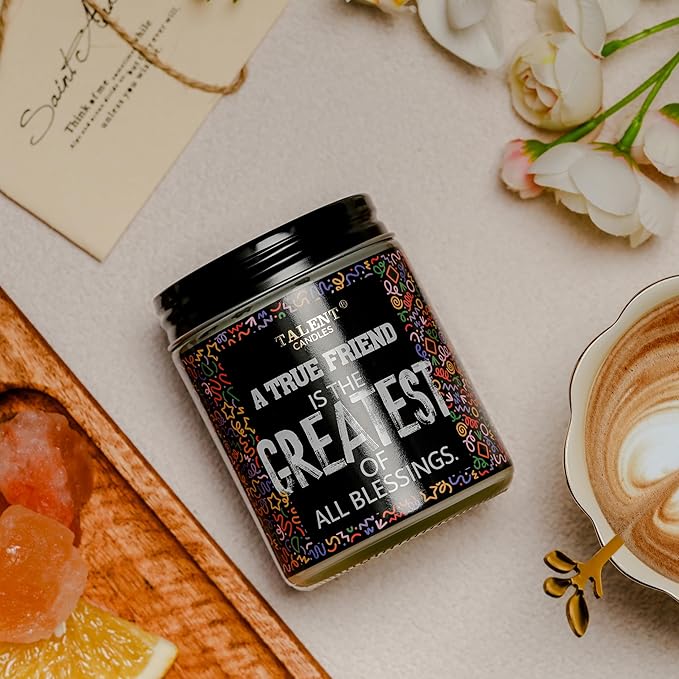 Best Friend Candle | Scented Candle Funny Birthday & Christmas Friendship Gifts | Sandalwood & Jasmine Scented Candles