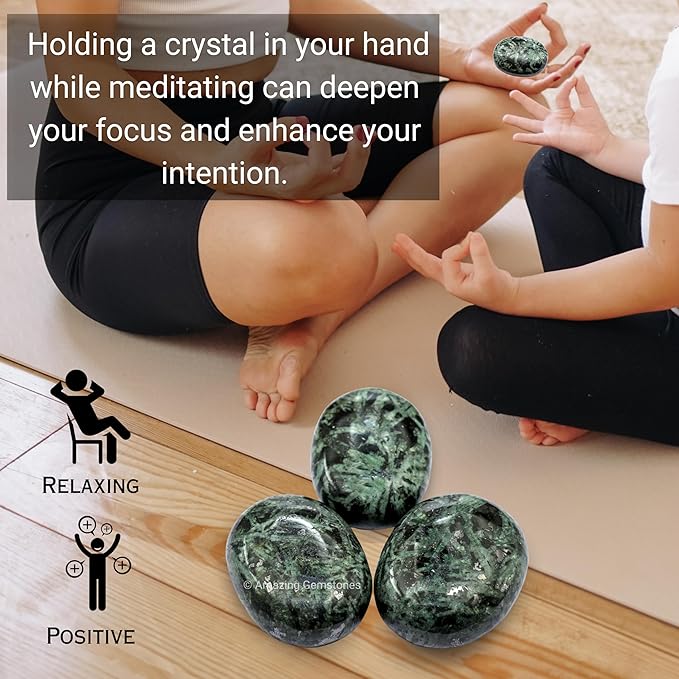 Amazing Gemstone Flower Stone Crystals and Healing Stones - Large Palm Stone Crystals Piedra - Crystal for Good Luck,Balanced Positive Energy,Meditation - Unique Stocking Stuffers and Birthday Gifts