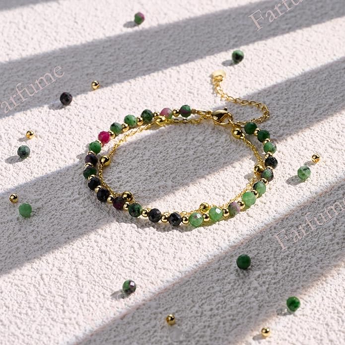 Farfume Crystal Bracelet Beaded Bracelets for Women 4mm Natural Stone Beads Gemstone Handmade Anxiety Jewelry Gifts