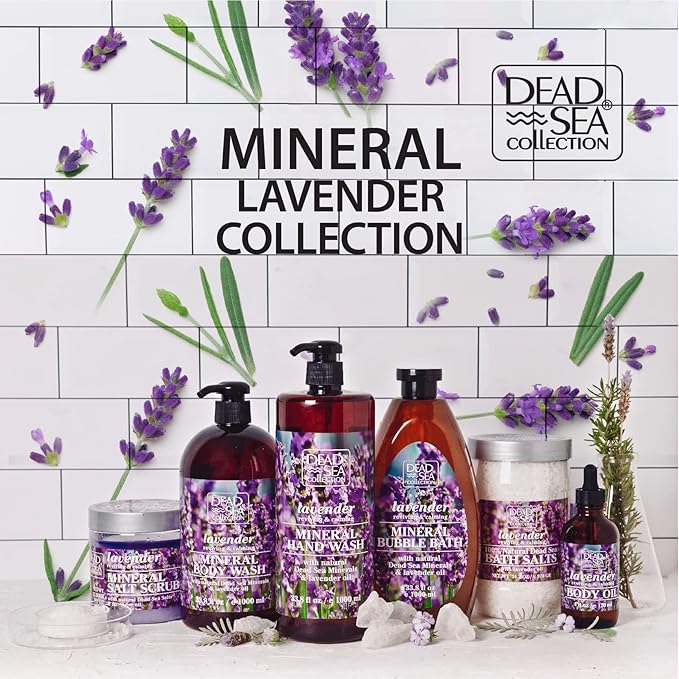 Dead Sea Collection Bath Salts with Lavender – Pure Dead Sea Salt and Lavender Oil - Nourishing Soothing and Relaxing Skin and Muscle – 34.2 Oz