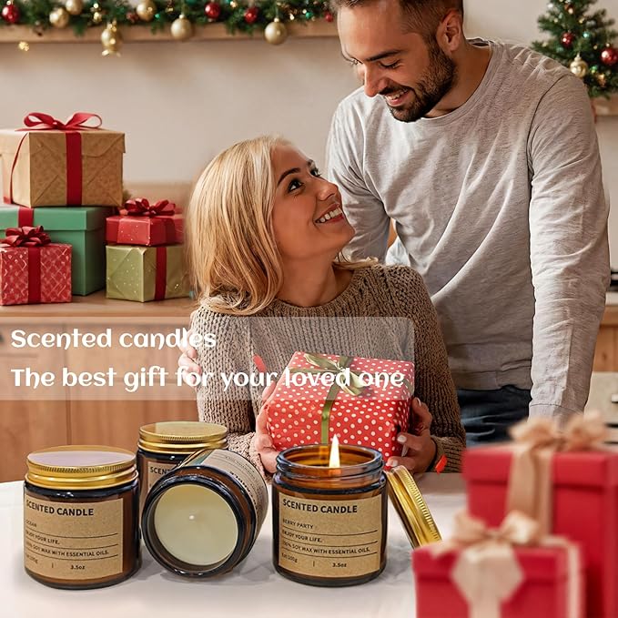 8 Pack Scented Candles Gift Set,Candle Gift for Women, Candle for Home Scented，Perfect Candles Gifts Set for Women, Mum Gifts, Birthdays, Weddings, Christmas, Yoga, Bath