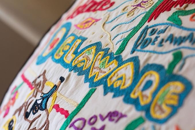 Catstudio Delaware Embroidered Decorative Throw Pillow