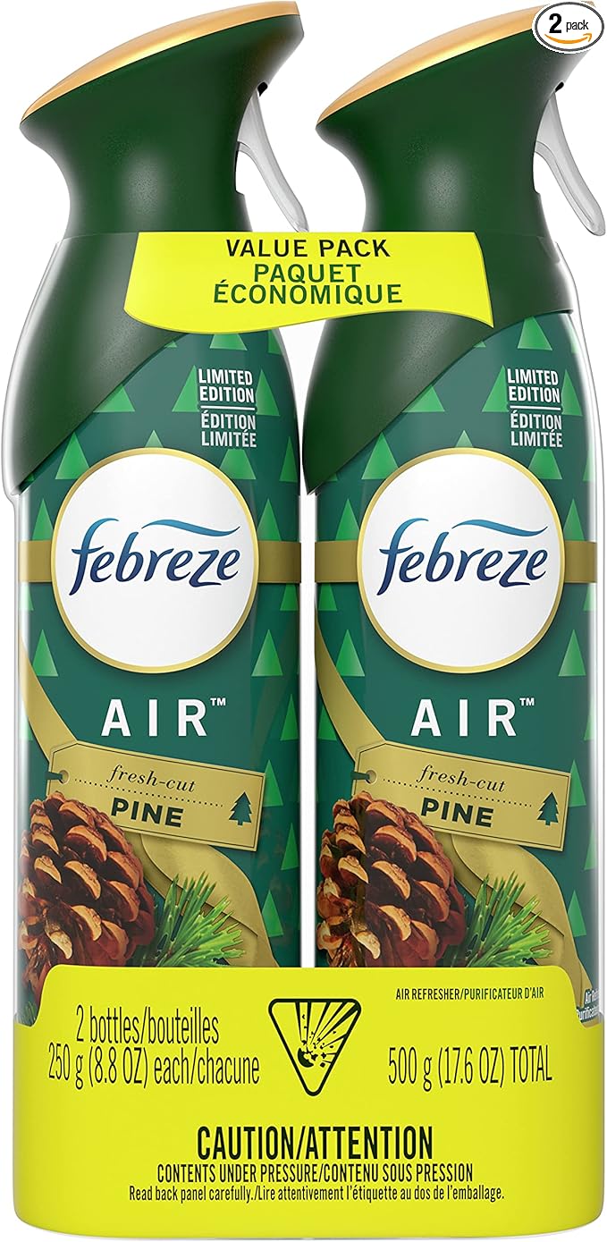 Air febreze Spray Fresh Cut Pine, Holiday Collection, 8.8 Ounces (2 Pack)