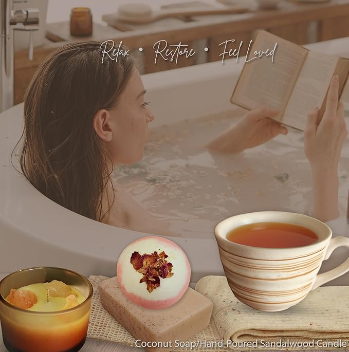 Cozy Care Package for Women – Warm & Comforting Thinking of You Gift Box for Birthday,Bes Friend Gift, Get Well Soon, Sympathy, Self Care,Cancer care & Encouragement(Milky Tea)