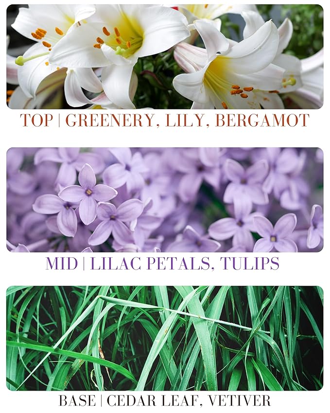 Lilac Blossom Natural Hair & Body Mist Spray, Pure Essential and Fragrance Oils, Alcohol-Free, Handmade in California, 0.5Fl Oz