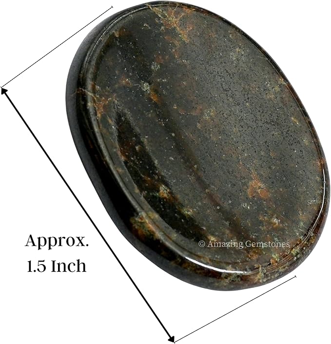 Amazing Gemstone Garnet Worry Stone Crystals and Healing Stones - Stones for Stress Relief - Piedra Crystal Fidget for Meditation, Relaxation - Unique Stocking Stuffers and Birthday Gift