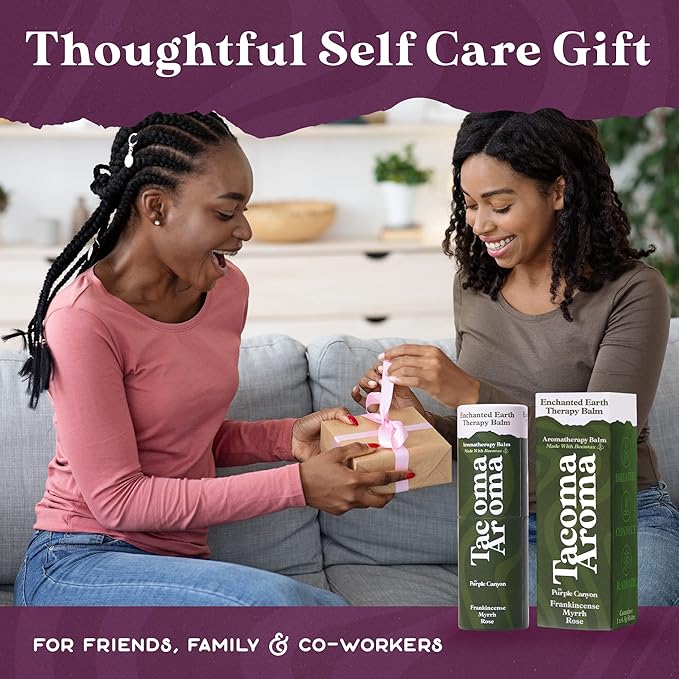 Essential Oils Balm Stick | Enchanted Earth Aromatherapy Balm by Tacoma Aroma | Beeswax Based Body Balm | Frankincense, Myrrh & Rose Essential Oils Blend For Peace and Tranquility | 6.5 grams