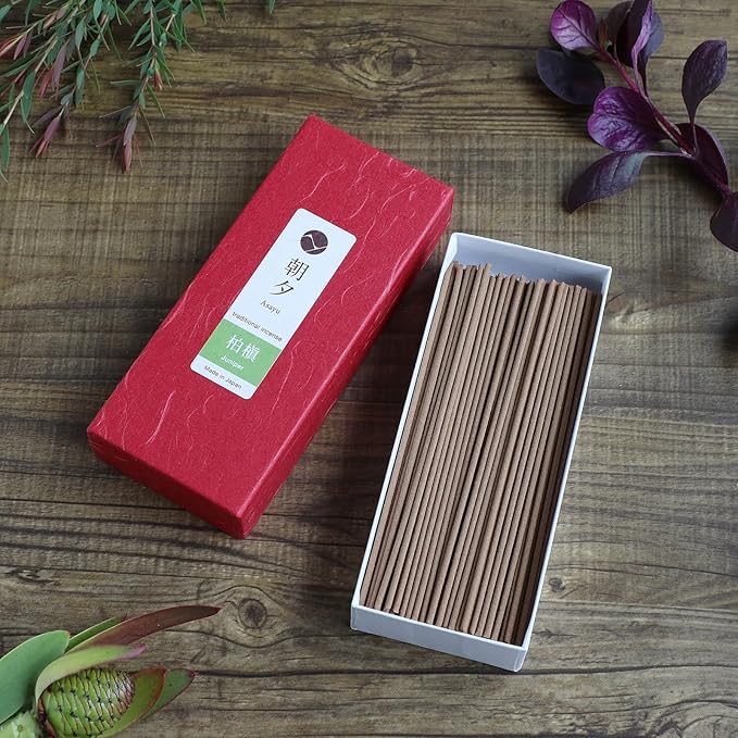 Asayu Japan Incense Sticks Juniper Scent (40gr) for Evening Meditation, Relax or Yoga, Made in Japan Traditional Smoke Type Incense