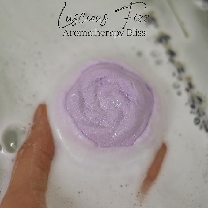 EvolutionUSA Lavender Dreams Bath Bombs for Women, 3 Organic Flower Bath Bombs, Soft Lavender Bath Fizz, Womens Bath Fizzers Gift, Lush Bath for Girls, Relaxing Bathbombs, Bath Balls